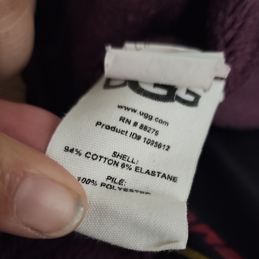 UGG Women’s Open Front Deep Purple Cozy Robe - Picture 8 of 8